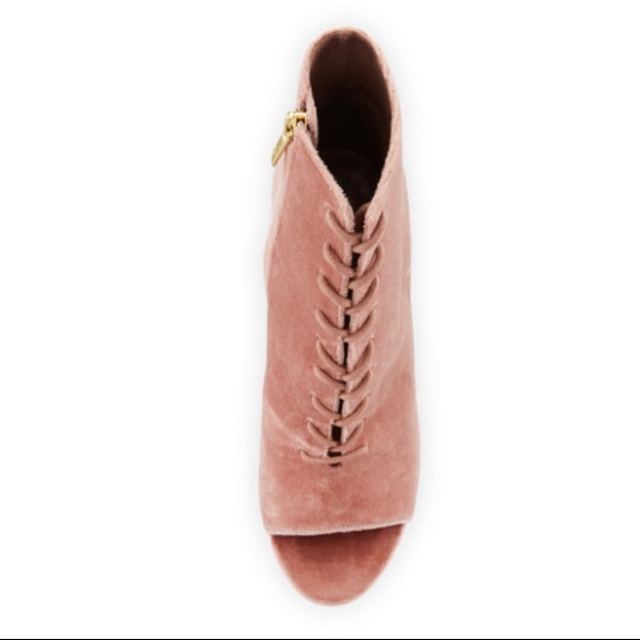 Joie Lakia Velvet Open-Toe Bootie - Picture 3 of 7